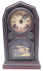 8-Day Mantle Clock with Eagle Design