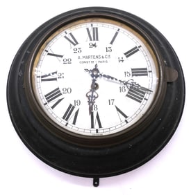 French 1880's Round Wall Clock