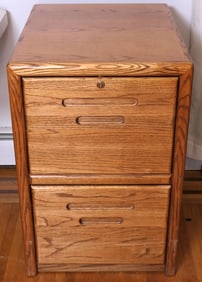 Oak File Cabinet