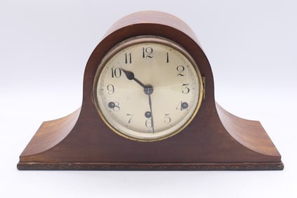 Mantle Clock with Floral Trim
