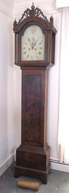 Antique Tall Case Clock with Metal Face