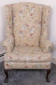 Wing Back Chair with Ball and Claw Feet