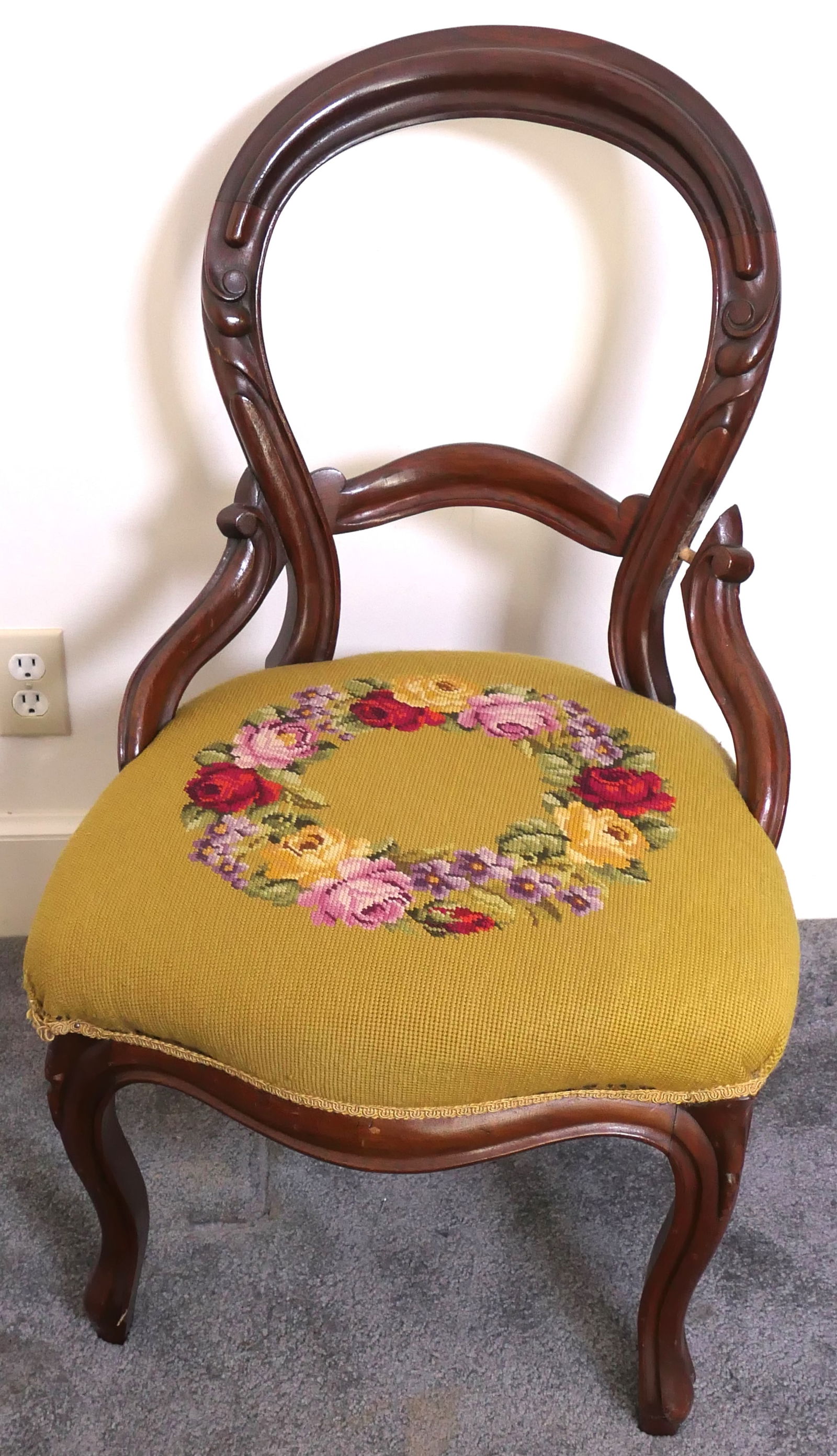 Victorian Carved Lady's Parlor Chair (1 of 9)