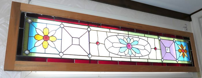Floral Stained Glass Panel