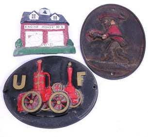 Two Antique Fire Insurance Plaques