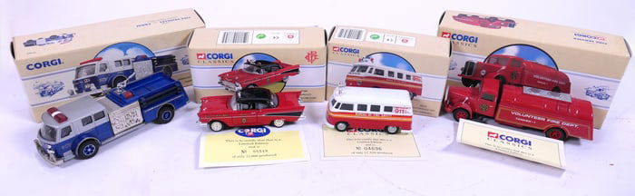 Four Corgi Fire Vehicles