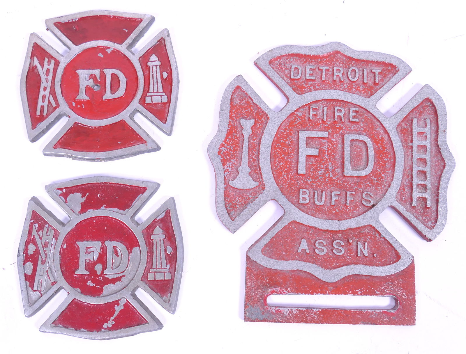 Vintage Fire Dept. License Plate Toppers (1 of 5)