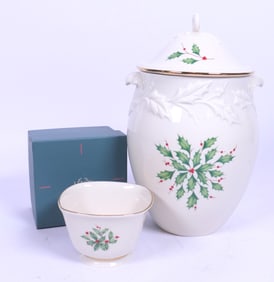 Two Lenox Holiday Hostessware