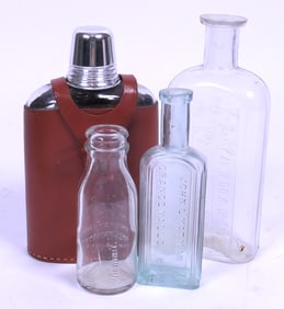 Vintage Bottles and Flask
