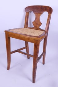 Antique Tiger Oak Vanity Seat