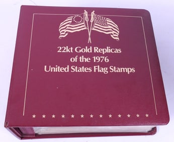 22KT Gold Replicas of 1976 State Flag Stamps