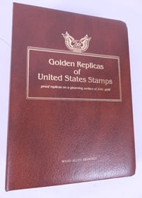 Collector Stamp Album with Some 22KT Gold Replicas