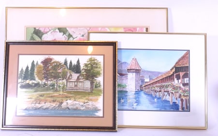 Three Original Watercolors by Louisville Artist Jan Stahlgren