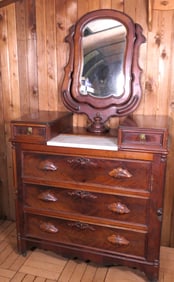 Antique Wishbone Mirror Dresser