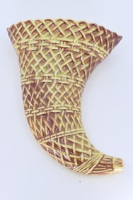1956 McCoy Basketweave Wall Pocket