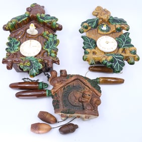 Three Squirrel Wall Pockets