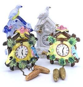 Two Pairs of Similar Bird Wall Pockets