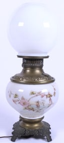 White Gone With the Wind Lamp
