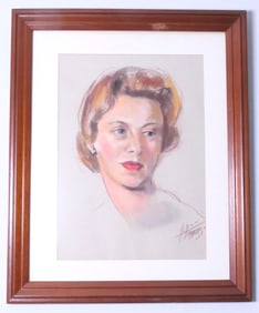 Oil Pastel Lady's Portrait