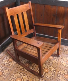 Antique Mission Style Rocking Chair