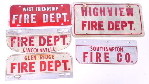 Fire Department License Plate Toppers