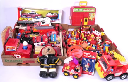 Two Boxes of Fire Fighter Children's Toys