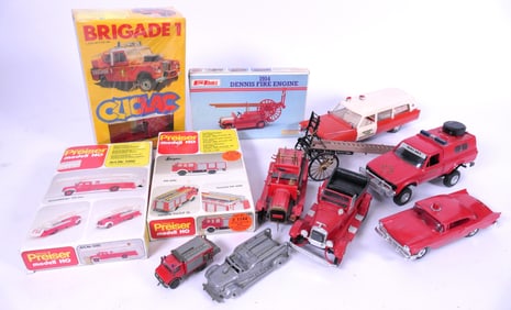 Model Fire Trucks and Toys