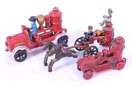 Cast Iron Fire Trucks