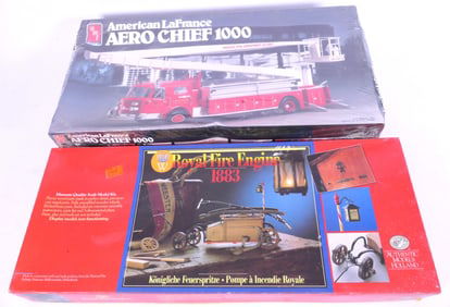 Two Fire Truck Model Kits