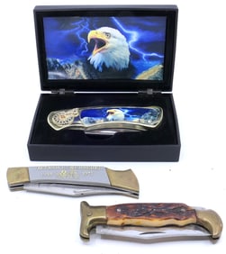 Three Folding Knives