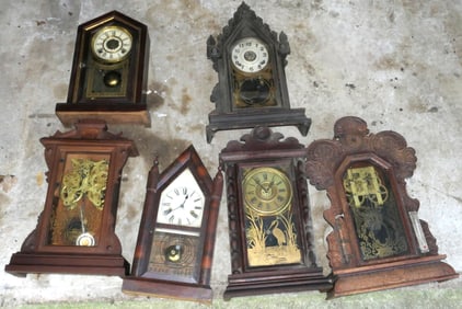 Six Incomplete Mantel Clocks