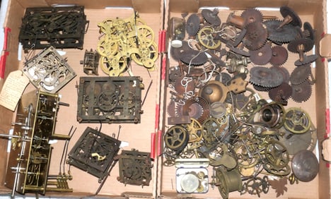 Two Boxes of Clock Parts