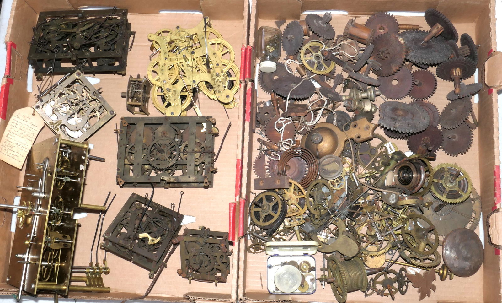 Two Boxes of Clock Parts (1 of 8)