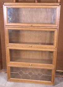 Bookcase with Sliding Glass Doors