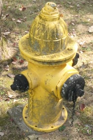 Yellow Cast Iron Fire Hydrant