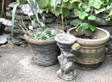 Two Concrete Planters