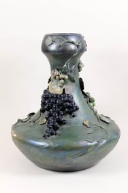 Amphora Grape Leaf and Bunch Vase