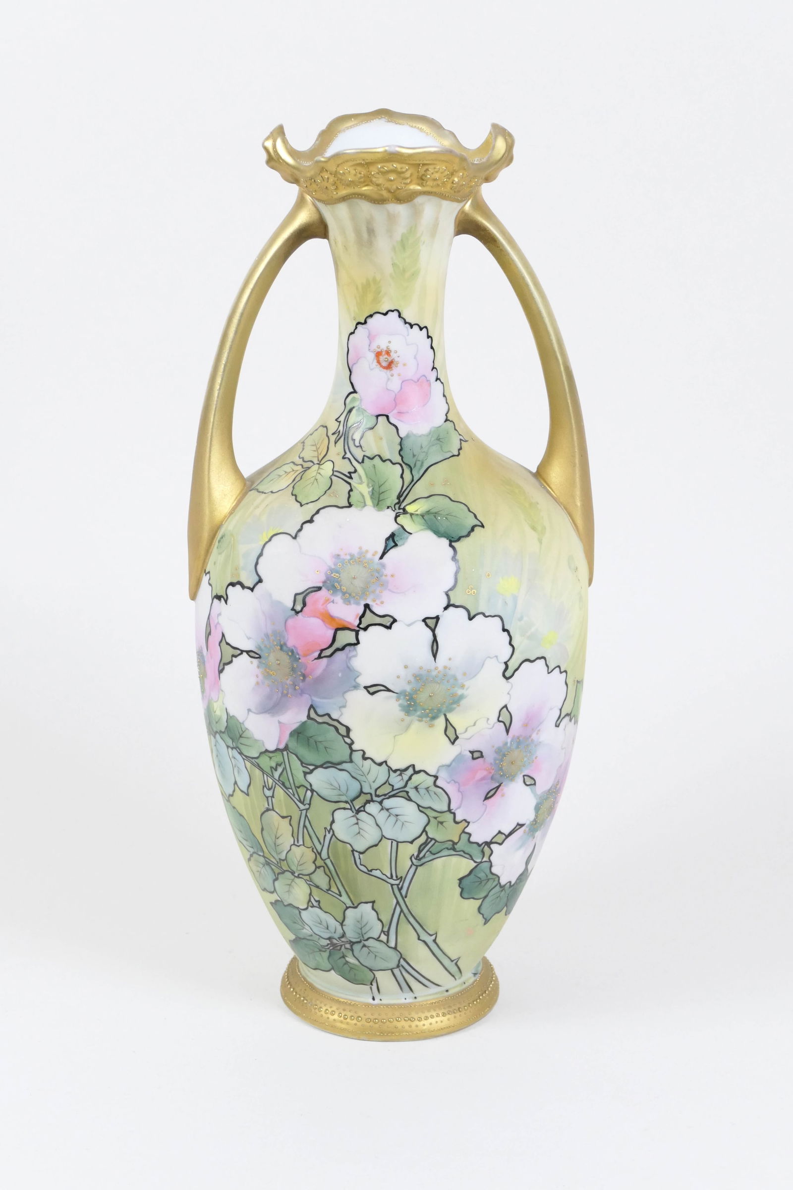 Hand-Painted Nippon Floral Vase (1 of 8)