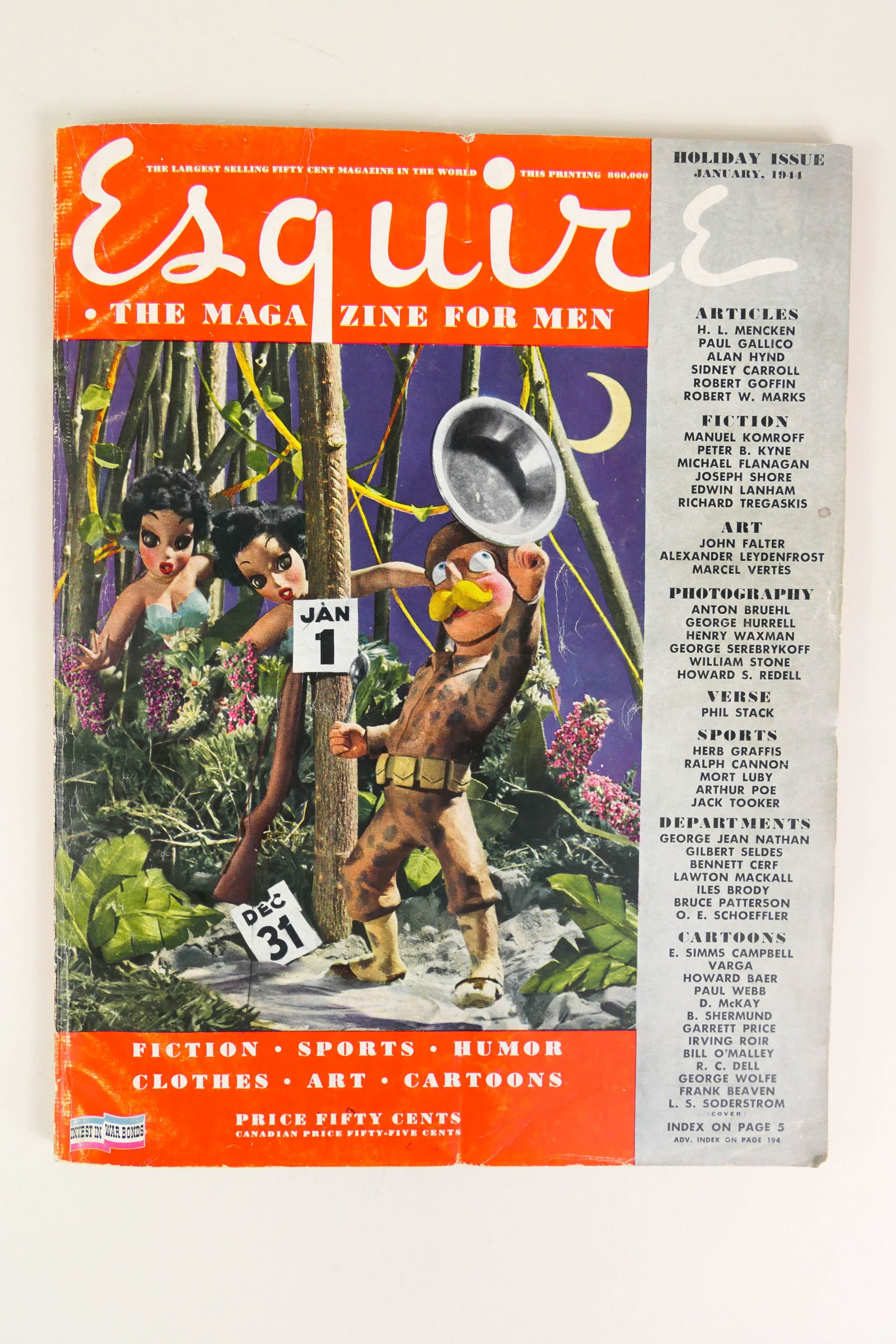 Esquire Magazine Full Varga Calendar Edition January 1944 (1 of 11)