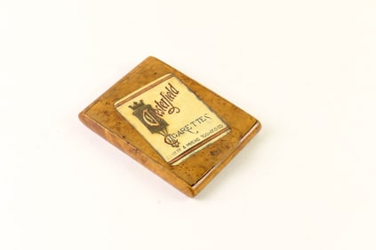 Folk Art Hand Carved Wood Cigarette Case