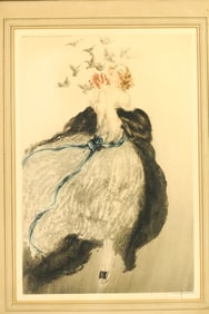 "Invitation" Aquatinte Etching by Louis Icart