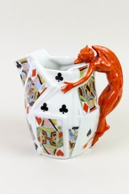 Royal Bayreuth Playing Card Pitcher