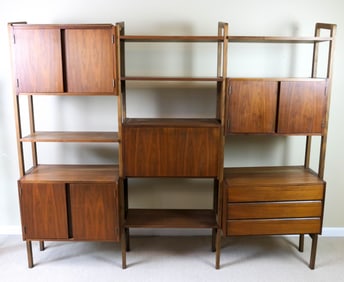 Freestanding Mid-Century Modular Bookcase