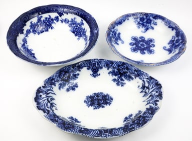 Three Wood & Sons Flow Blue Bowls
