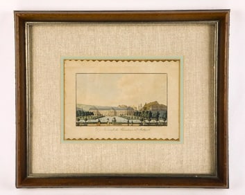 Copperplate Engraving "The Royal Residence in Stuttgart"