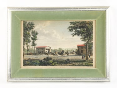 Lithograph "The Entrance of Malmaison's Park"