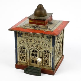 Vintage Mechanical Cast Iron Bank