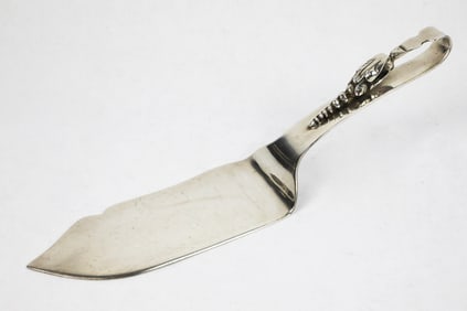 Antique Sterling Silver Pie/Cake Server Marked Made in Mexico Sterling 0.925 with Blossom Handle