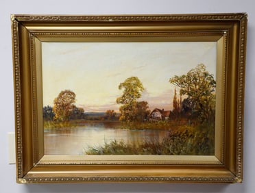 Antique Oil on Canvas by Joel Owen