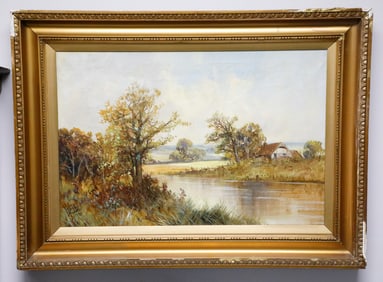 Antique Oil on Canvas by Joel Owen